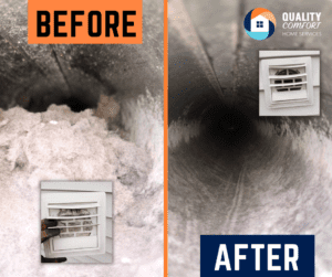 dryer vent cleaning cincinnati before-after