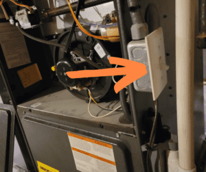 furnace switch with arrow