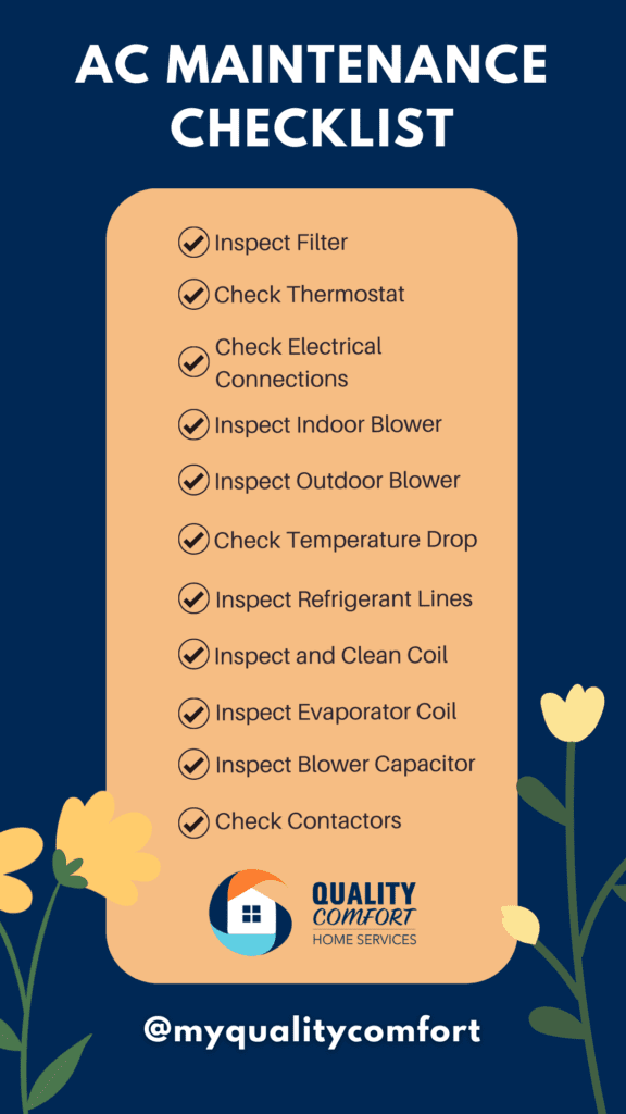 AC MAINTENANCE CHECKLIST