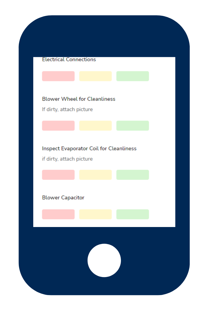 ac tune up report on phone